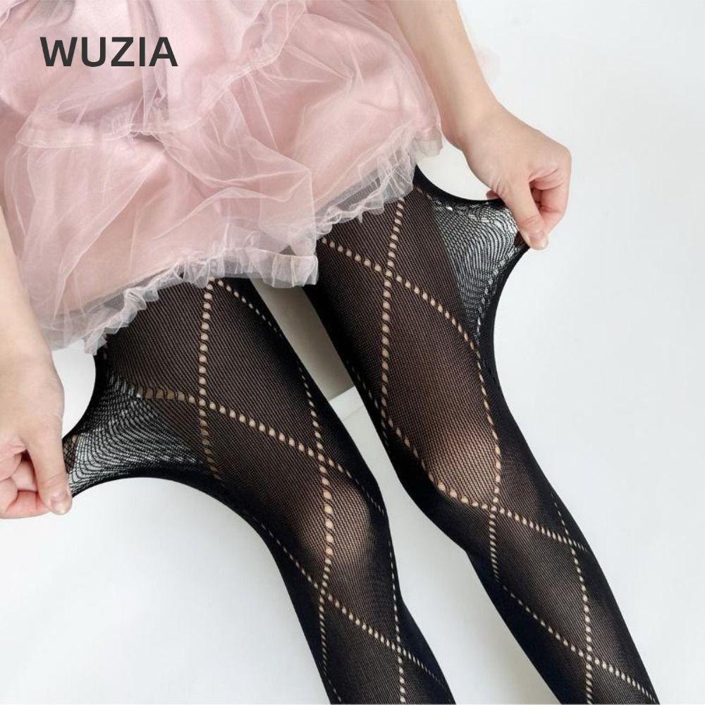 Vớ mỏng WUZIA, Shorts dệt kim Y2K co giãn cực tốt, Brief nữ Jacquard gợi cảm