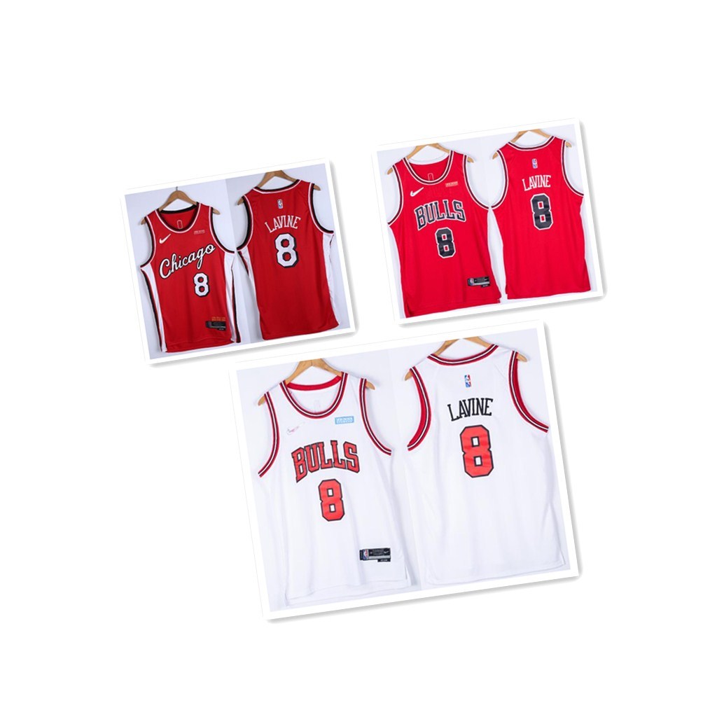 Áo đấu Chicago Bulls kỷ niệm 75 năm, Số 8 Lavine, đồng phục bóng rổ thêu