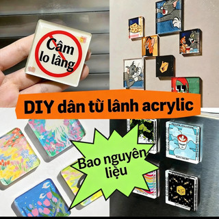Combo 5 Bộ Dụng Cụ Làm Nam Châm Tủ Lạnh Handmade Từ Ảnh Cá Nhân - Quà Tặng Sáng Tạo, Ý Nghĩa