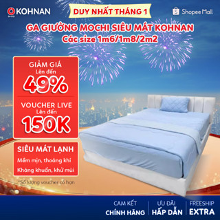  Ga giường mochi siêu mát KOHNAN bọc đệm dày size Q K WK 