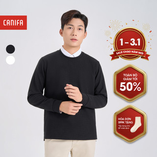  Áo phông nam dài tay CANIFA form vừa cơ bản dễ phối đồ 8TL24W002 