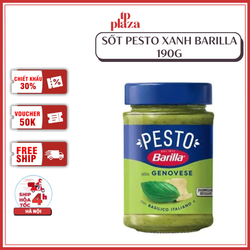 Sốt Pesto Xanh “ALLA GENOVESE” Barilla Lọ 190g - Sốt Phô Mai Xanh Nguyên Chất, Hương Vị Tuyệt Hảo