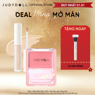   Combo 2  Má Hồng Kem & Kem Che Khuyết Điểm 3.2g JUDYDOLL Căng Bóng Che Phủ Tốt Mịn Màng Da 