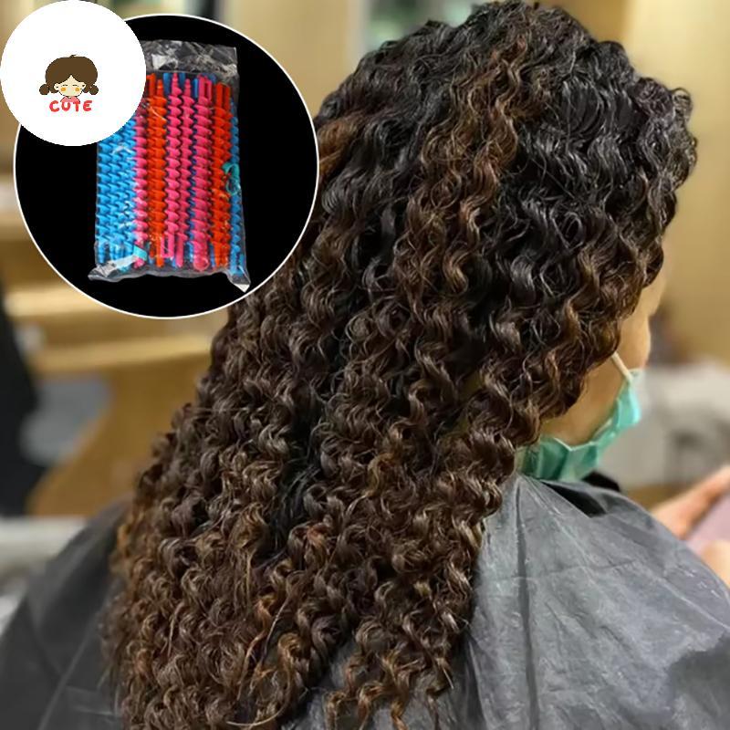 Annag Nhựa Xoắn Ốc Perm Stick Heatless Hair Curler Nữ Xoăn Hair Rollers Heatless Curls Lạnh Perm Bar