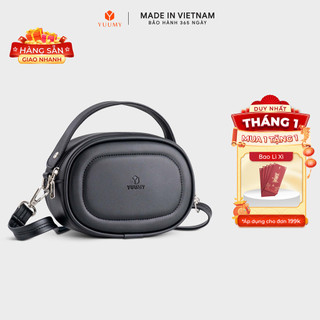  Túi Yuumy  Thời trang nữ dáng tròn bầu viền chỉ size 20 - Túi đeo chéo da Seasand YN246  