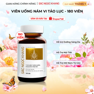  Viên uống đẹp da - chống lão hóa - nám sạm tàn nhan Sắc Ngọc Khang Vi Tảo Lục  Hộp 180 Viên  