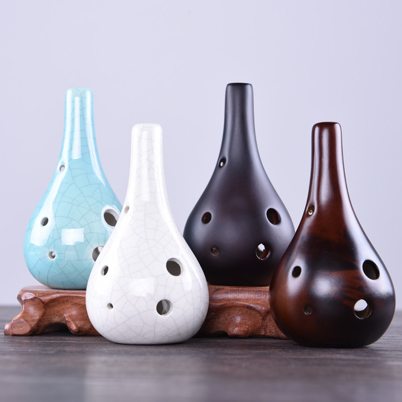 Ocarina 6 lỗ Alto C-Key AC-Key Ocarina Tỏi Phong Cách Người Mới Bắt Đầu Giới thiệu Sáu lỗ Chơi Ocari