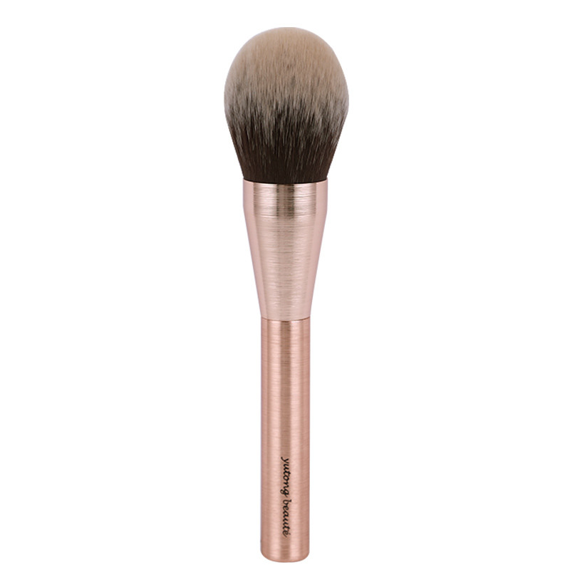 Rose Gold Series 01 Trứng Loose Powder Brush Loose Powder Brush Fiber Hair Whole Brush All Aluminium