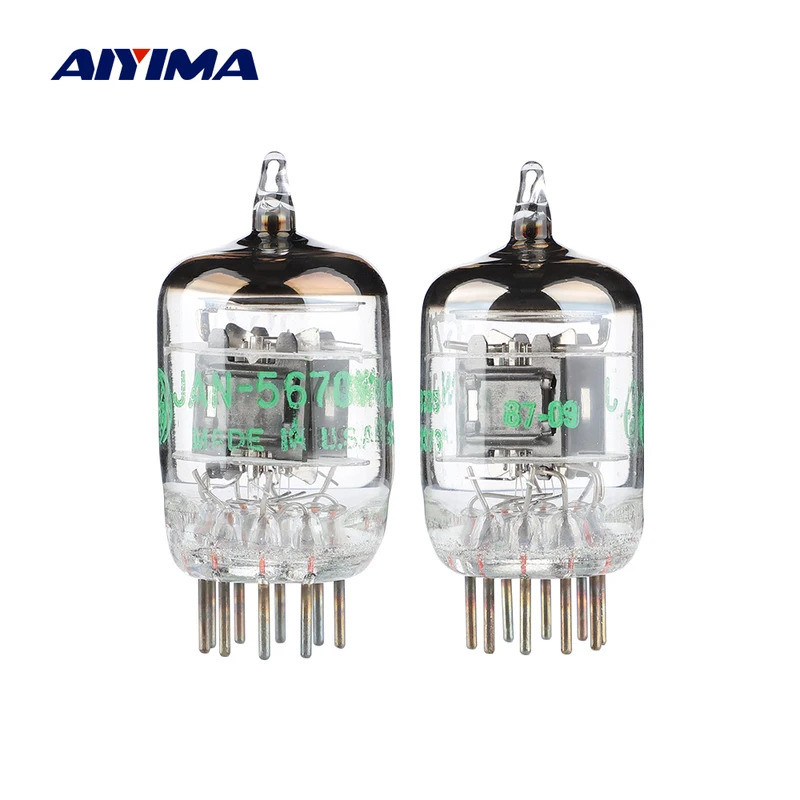 AIYIMA 2 CÁI GE 5670W GE5670 Van ống chân không Nâng cấp ống điện tử chân không cho bộ khuếch đại âm