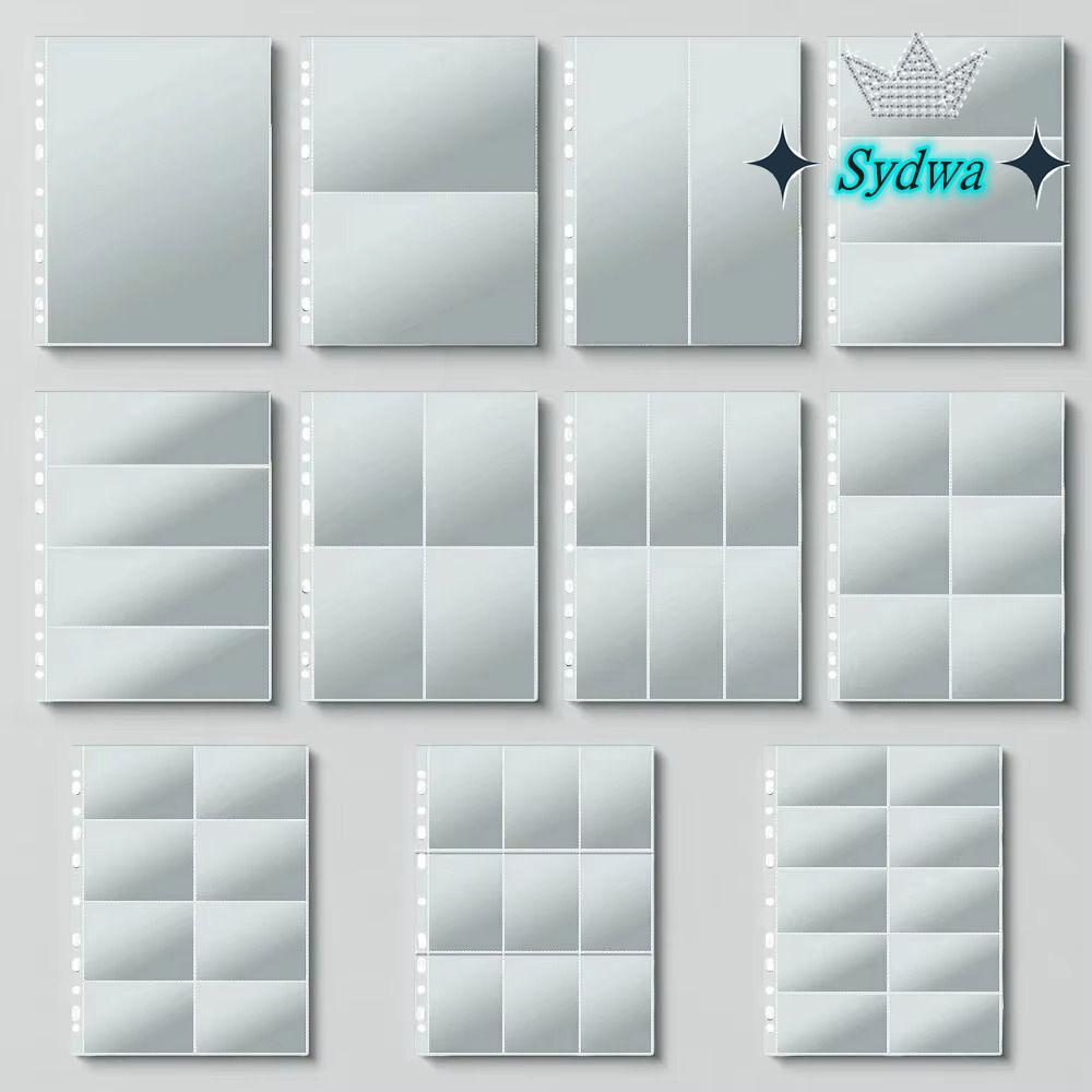Trang Album Ảnh SYDWA, Trang Thẻ A4, Chất Kết Dính Nạp Lại 11 Lỗ Nhiều Túi Album Trang Nạp Lại