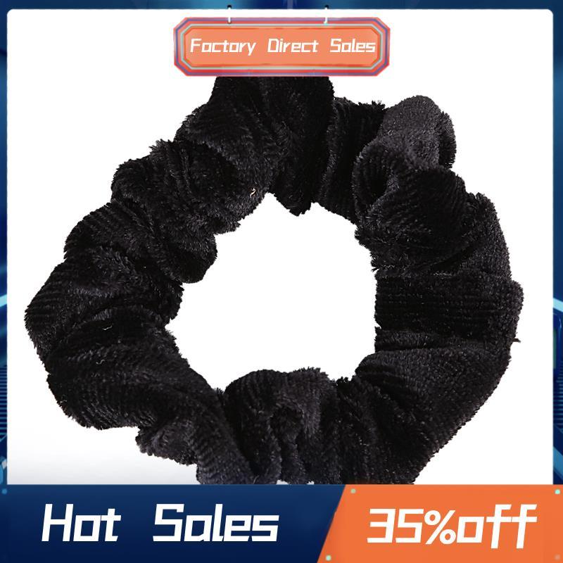10 Gói Màu Đen Nhung Scrunchie Tóc Co Giãn Tóc Bobbles Tóc