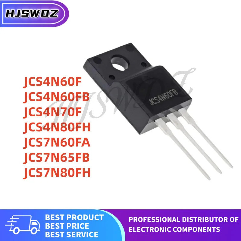 10 Cái / lốc JCS4N60FB JCS7N80FH JCS7N65FB JCS4N80FH JCS4N70F JCS7N60FA JCS4N60F TO-220F MOSFET Ống 
