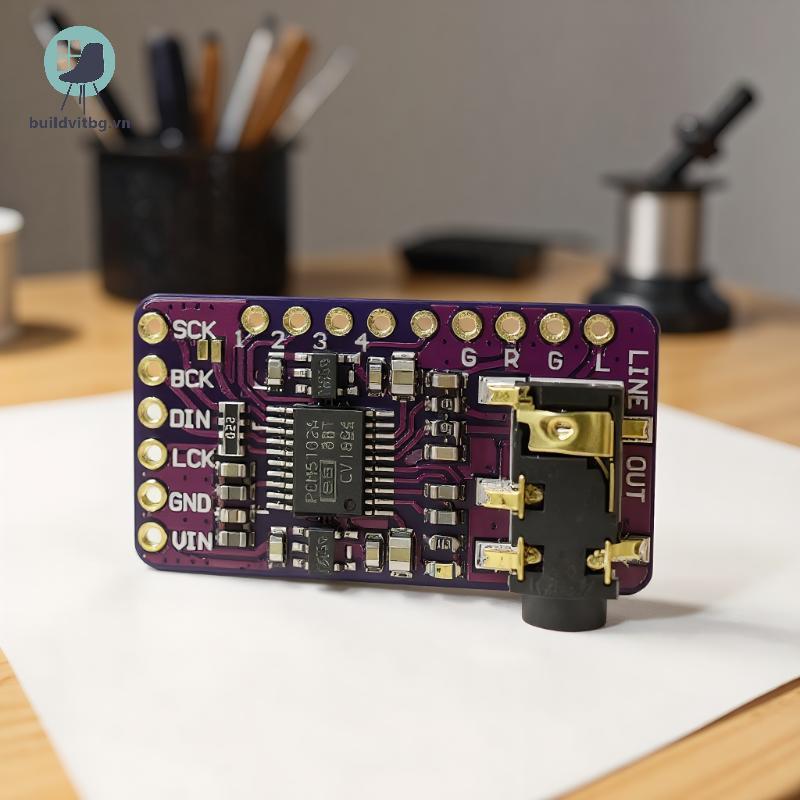Giao diện Bg PCM5102A Bộ giải mã DAC I2S GY-PCM5102 Mô-đun máy nghe nhạc I2S cho Raspberry Pi PHÁT B