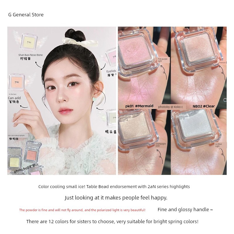 phấn má hồng má hồng kem Irene Cùng Phong Cách Hàn Quốc 2AN Sản Phẩm Mới Đơn Sắc Nổi Bật Xanh Ngọc T