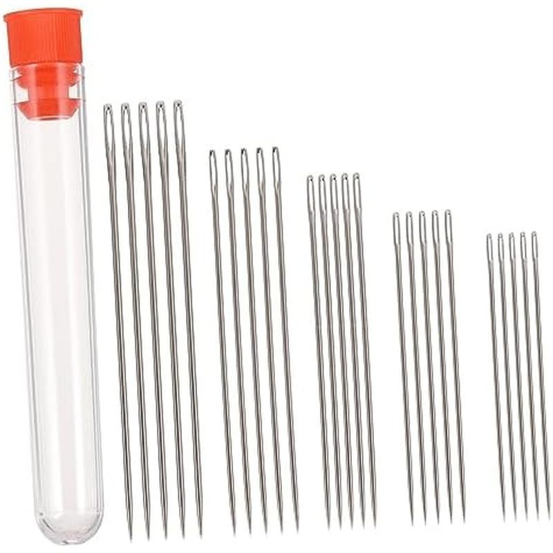 EPIGEIST 25-Piece Large Eye Sewing Needles Set for Hand Sewing Portable Blunt Darning Needles Wear-R