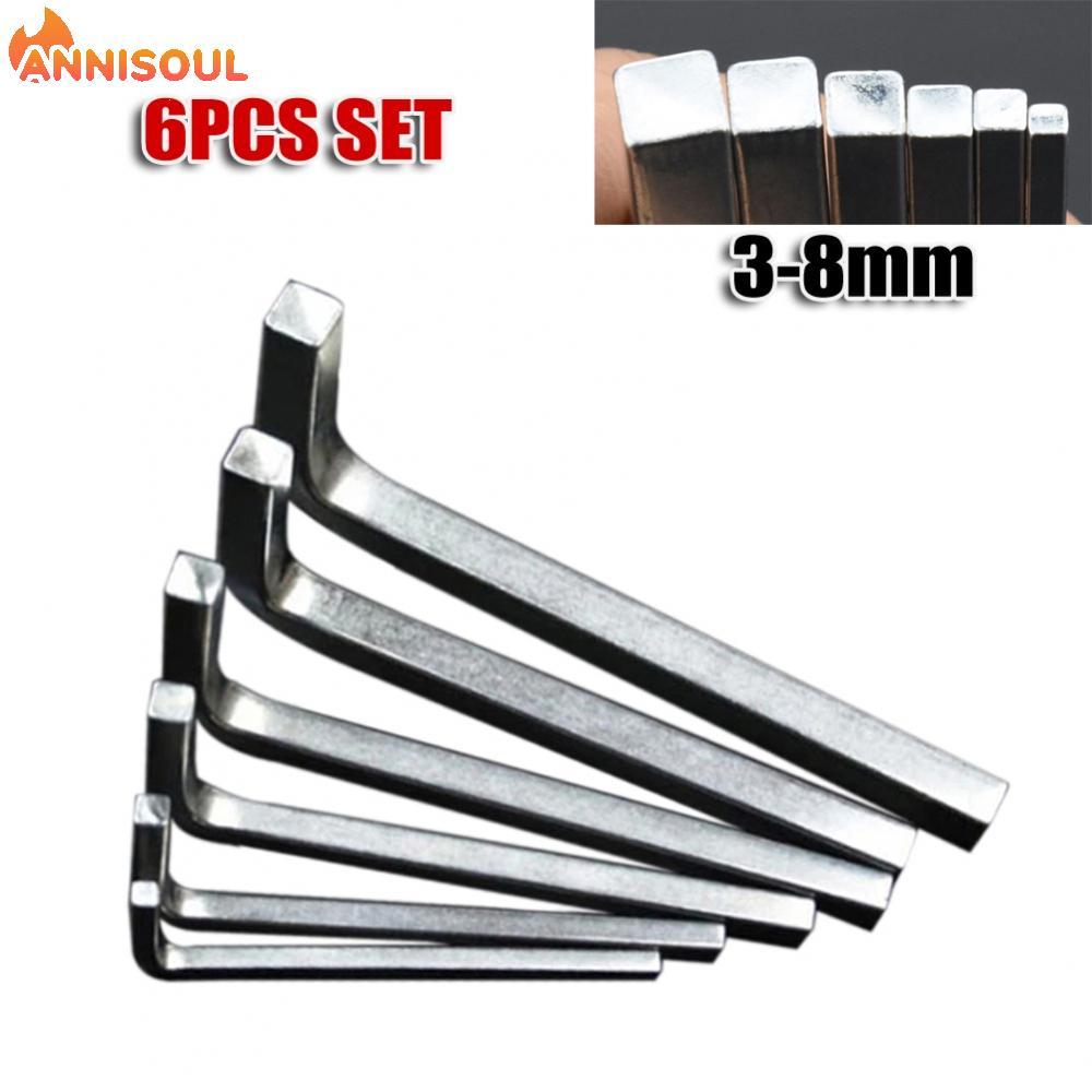 [NISO]Premium Quality 6Pcs L Shape Square Key Wrench Screwdriver Set for Square Screws