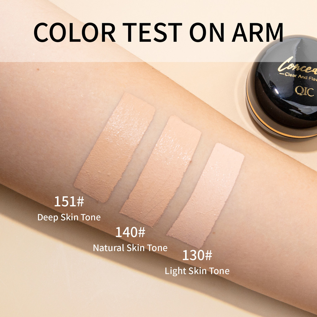 QIC Foundation Concealer Makeup Concealer Dark Circles Dark Eyes Bền Non-Sticky Makeup Foundation Po