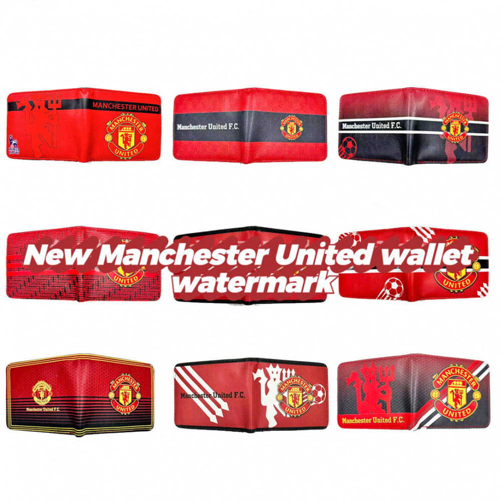 PU ngắn Bi-Fold Classic Football Team Red Devil Wallet & Manchester Man.United Card