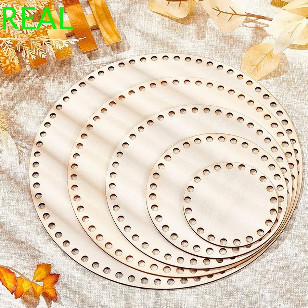 REAL Cross Stitch Cố Định Khung Gỗ Đế Gỗ Tự Nhiên Tròn Để Móc Bền Handmade DIY Đan