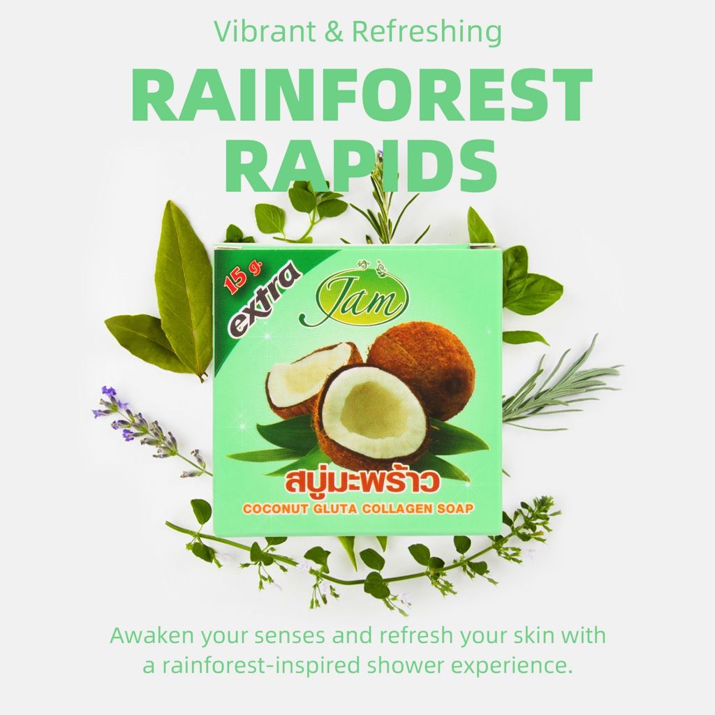 Hot Sale#[96%Positive Rate]Authentic Thai Imported Goods JAM Brand Coconut Soap Deep Cleansing Papay