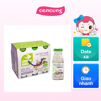 Thực phẩm bổ sung Nước uống bổ dưỡng Yến Sào và Hạt Chia (Lốc 6)