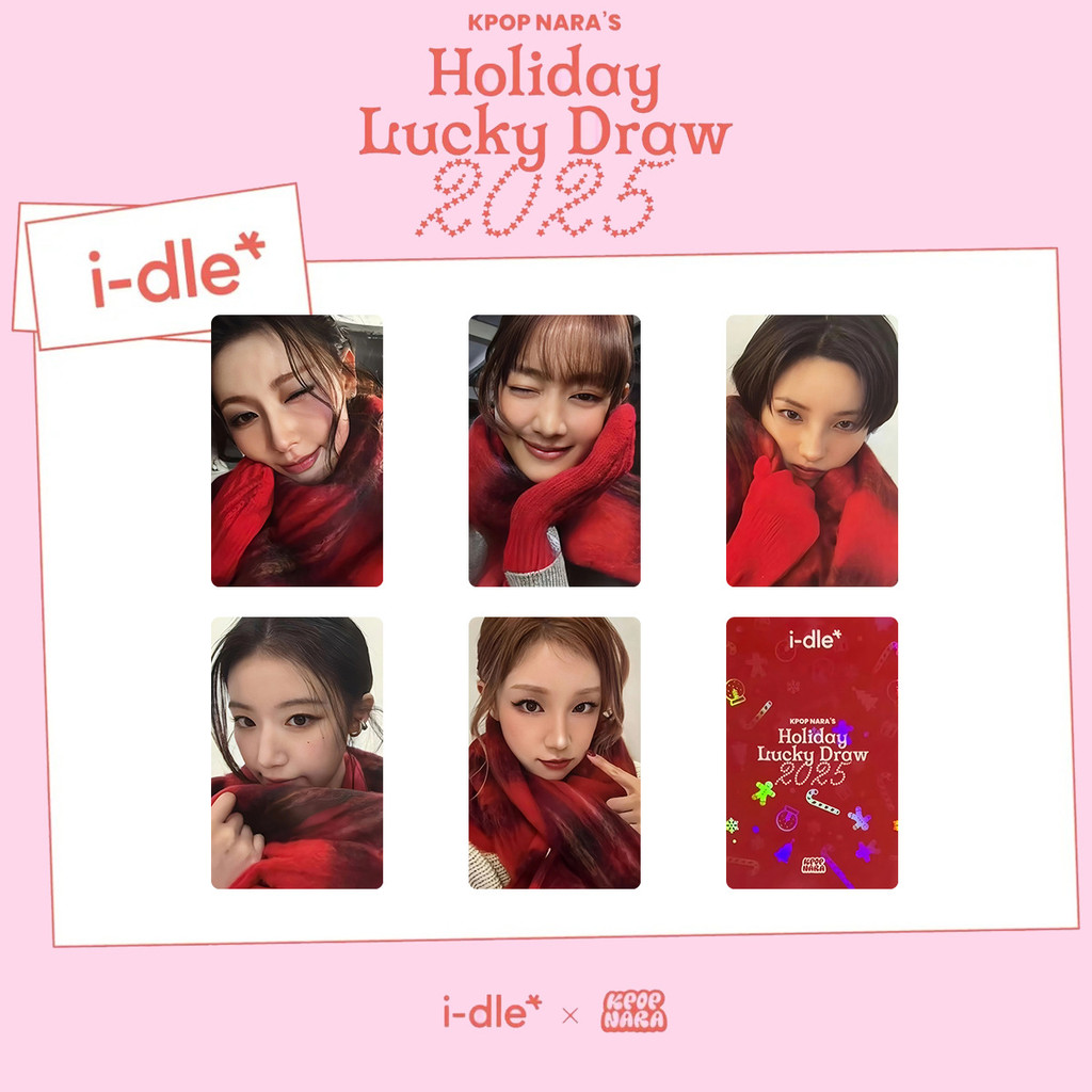KPOP GIDLE Idol Photocard NARA Thẻ may mắn Giáng sinh