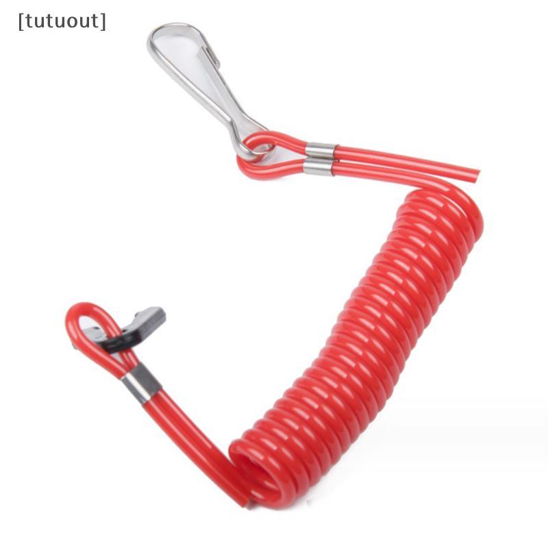 [tutuout] Marine Outboard Engine Boat Motor Kill Stop Switch cho Jet Ski 2-425hp Key Rope Reminder R