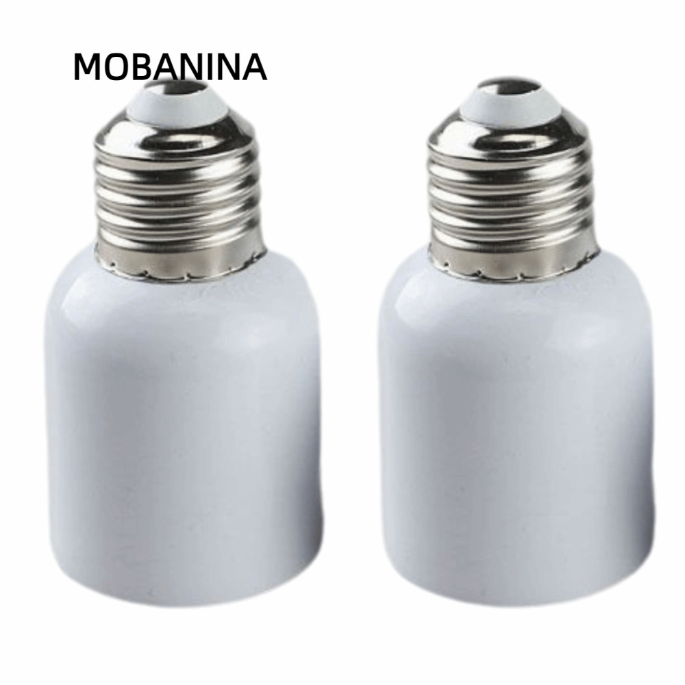 Bộ chuyển đổi MOBANINA 2 chiếc E27 sang E40, Bộ chuyển đổi ổ cắm đèn điện trở nhiệt độ cao 110-240V,