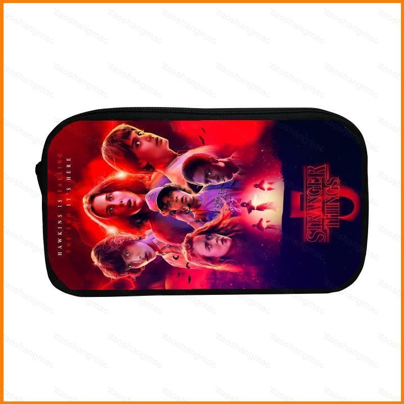 YT4 Stranger Things 5 Hộp Đựng Bút Chì Demogorgon Mike Wheeler Túi Đựng Bút Sinh Viên Dung Tích Lớn 