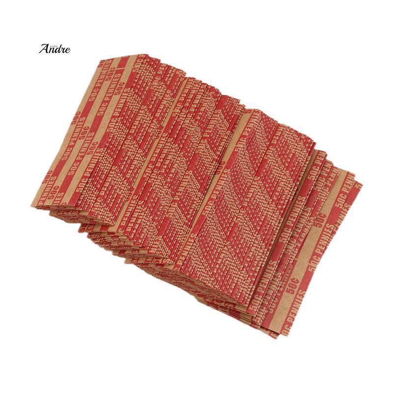 100 mảnh Penny Coin Wrappers Penny Tay áo phẳng như Shown Penny Rolls Wrappers