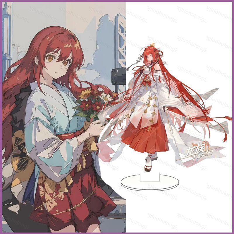 HT2 Dragon Raja Tấm Đứng Uesugi Erii Acrylic Tấm Đứng Ký Anime Để Bàn Trang Trí TH2