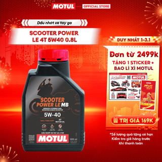  Dầu nhớt xe tay ga Motul Scooter Power LE 4T 5W40 dung tích 0.8L 