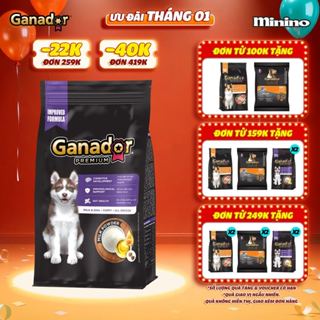  Thức ăn hạt Ganador Premium cho chó con vị Sữa & DHA 3kg  bao bì mới  