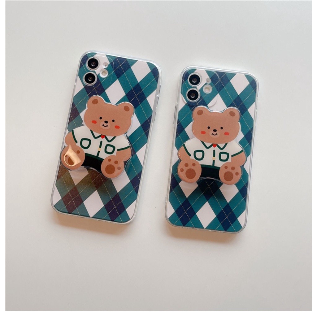 Ốp Lưng Cho iPhone Silicon Từ Thái Lan X XS MAX XR 7 + 8PLUS Gấu Học Sinh Iring + TPU Case-R1625