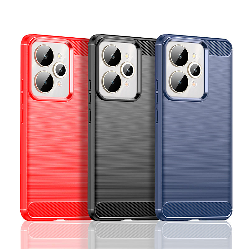 Ốp Điện Thoại Sợi Carbon Cho Realme GT7 Pro Racing GT7T 15 14 13 12 Pro + C65 C63 C61 Note 60 60X Na