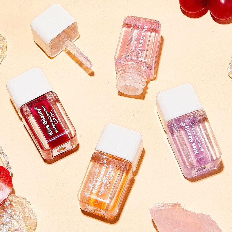 KissBeauty Water-Feel Dầu môi trong suốt Dudu Lip Dưỡng ẩm Dưỡng ẩm Son bóng Pearly Mirror Lip Glaze