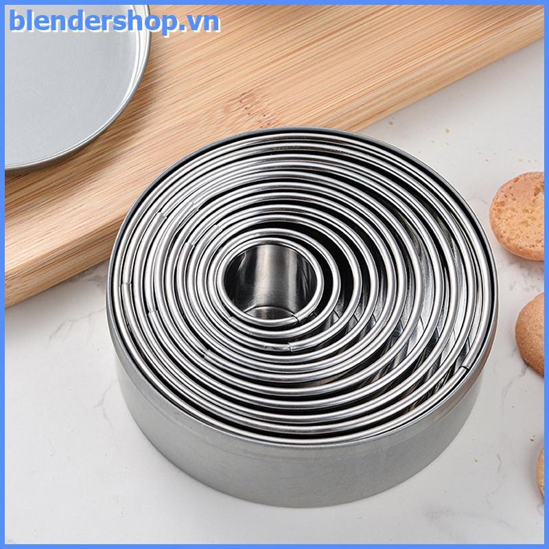 Blendershop.vn 11 Chiếc Bánh Quy Tròn Cắt Bánh Quy Vòng Tròn Bánh Ngọt Cắt Nướng Vòng Tròn Khuôn VN