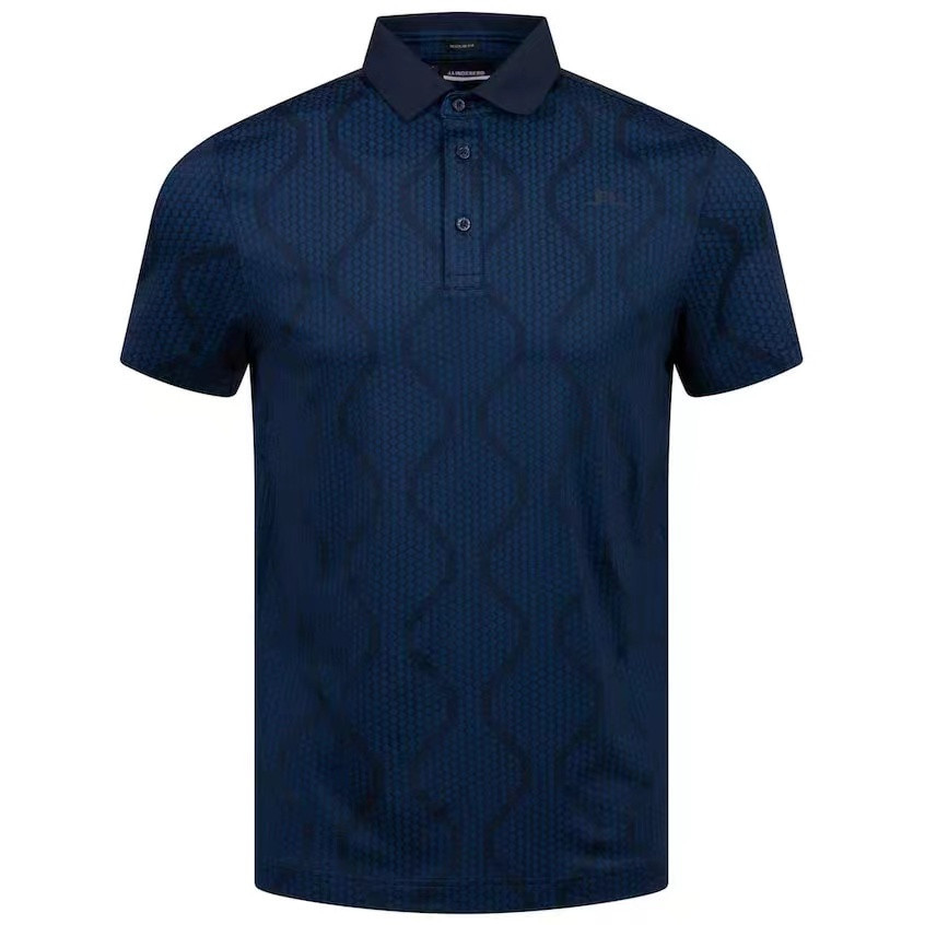 J. J. Lindeberg Golf MatTOUR Logo Ve Áo Nam JL Golf Tay Ngắn