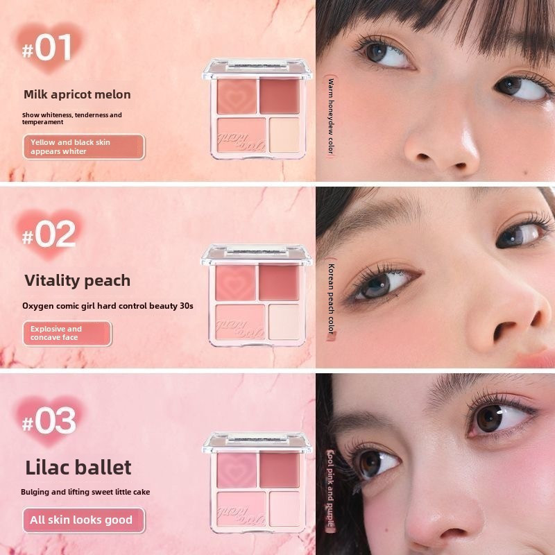 Judydoll mờ má hồng judydoll má hồng highlighter bột mờ bề mặt làm sáng mặt bảng má hồng kem mờ màu 