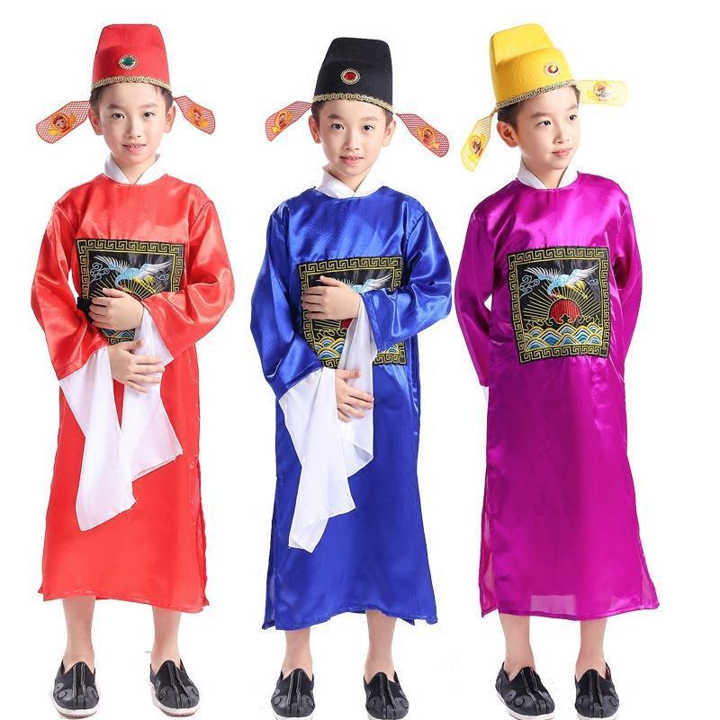 2025 Trẻ Em Mè Hiệu Suất Chính Thức Trang Phục Bé Trai Cổ Trang Phục Nhà Thanh Trang Phục Chính Thức