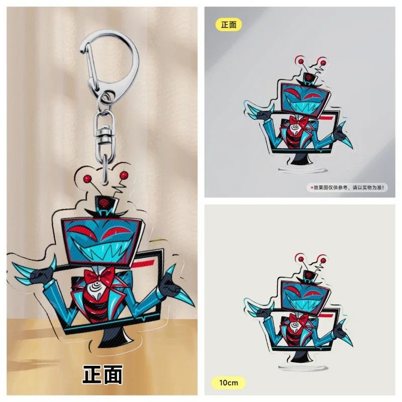 Standee Hazbin Hotel Vox mô hình mica acrylic trang trí bàn học kèm móc khóa anime Hazbin Hotel quà 
