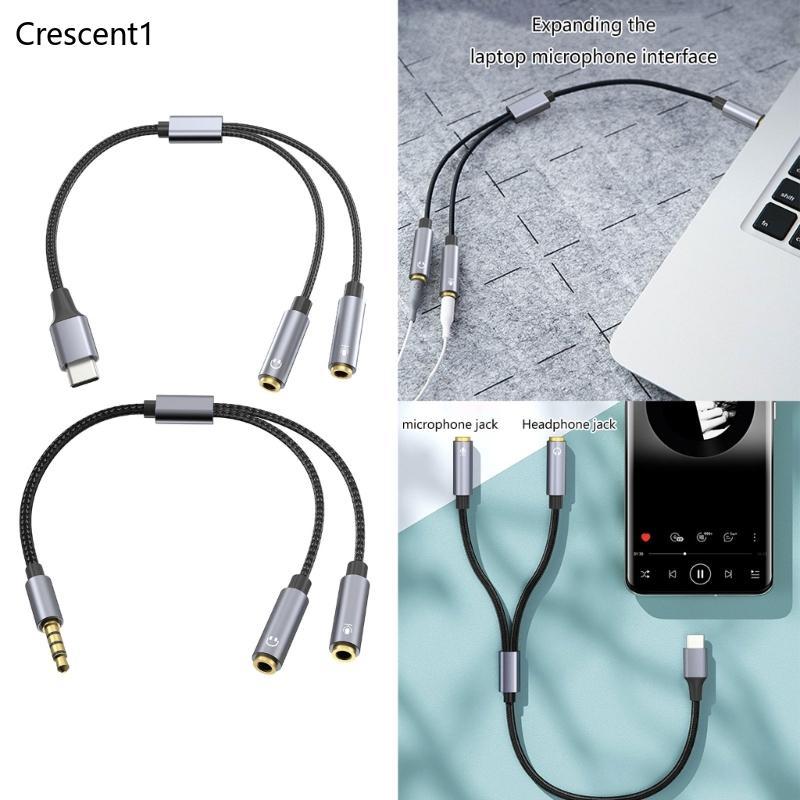 Tai nghe CRE Micro Bộ chia Tai nghe Bộ chia Mic Y Adapter Dây 9 84inch