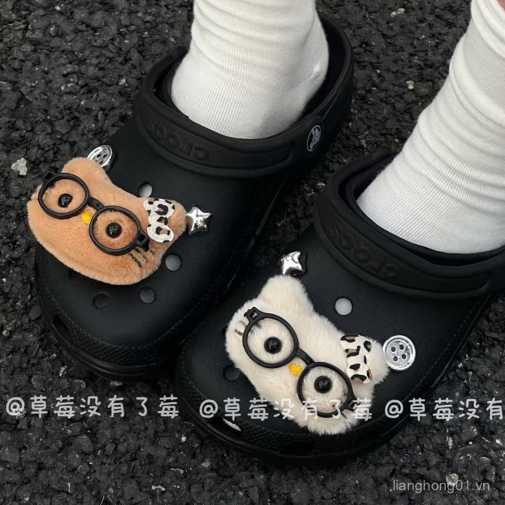 Kitty Kitty Master diy Ba Chiều Sang Trọng Lỗ Giày Hoa Khóa Giày Hello Kitty Dễ Thương Giày Hoa Khóa