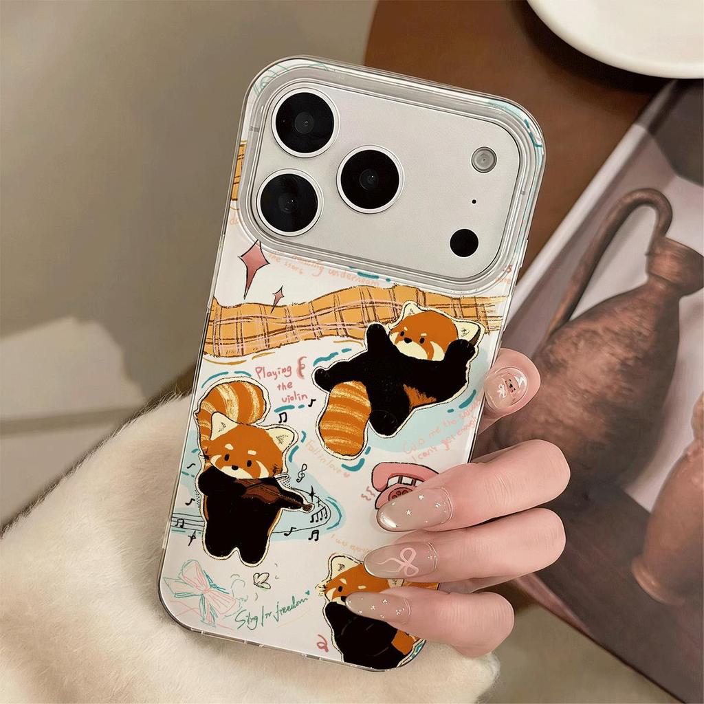 Panda Fun cho 16 trường hợp iPhone 17Air Double Layer 14/13/11Pro