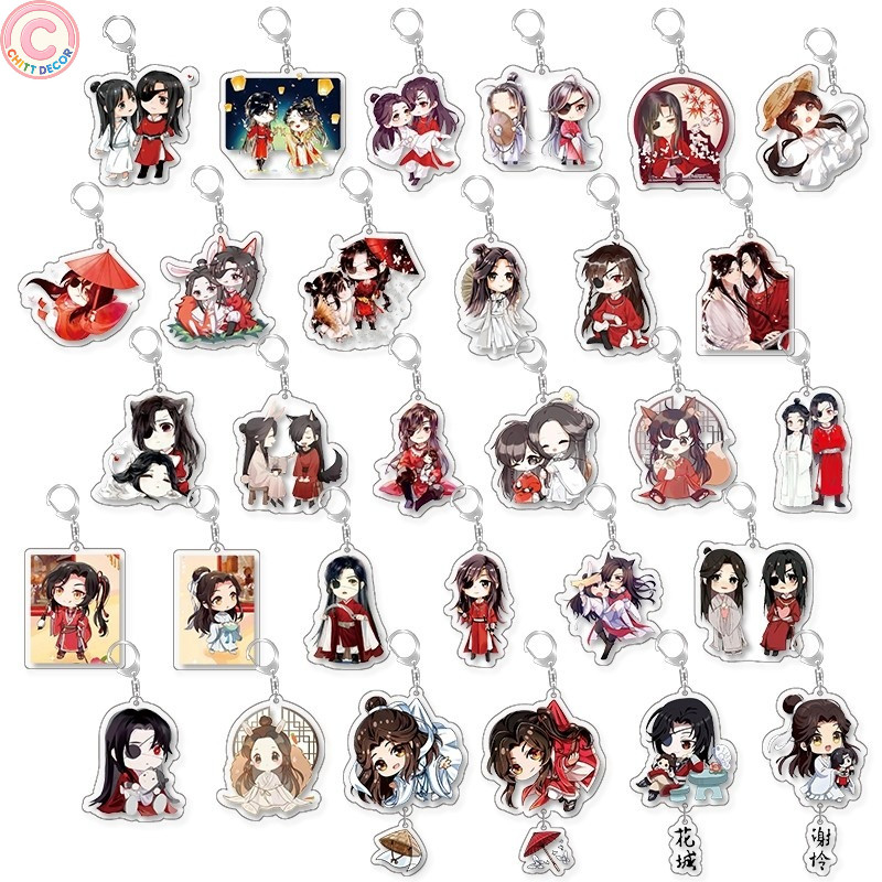 Heaven Official's Blessing Anime Tian Guan Ci Fu Xielian Huacheng Cute Acrylic Pendant Keychain