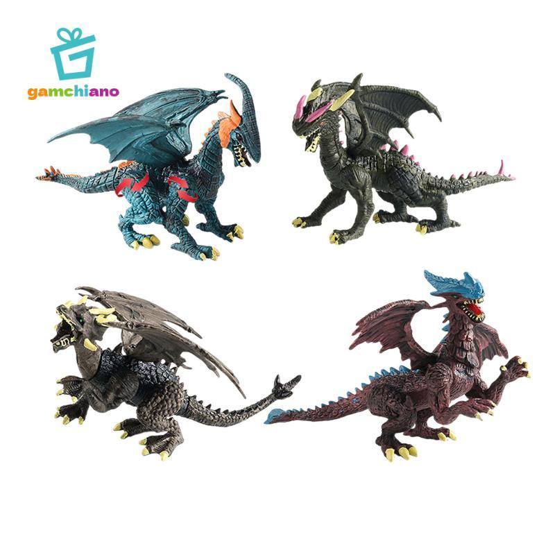 Gamchiano Devil Dragons Playset, 4 Miếng, Mô Hình Rồng Bay, Sưu Tập, Động Vật Tiền Sử, Khủng Long Ho