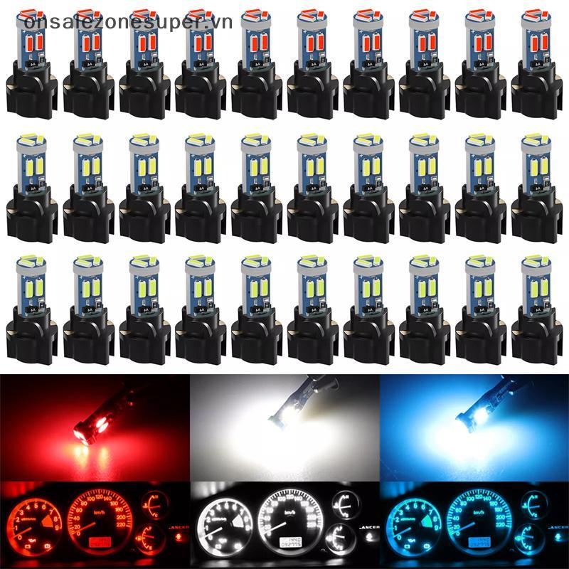 Ons 10 Chiếc Bóng Đèn LED T5 Siêu Sáng 7 SMD Nhạc Cụ Speedo Đo Cụm 37 73 74 79 17 57 Bóng Đèn LED. a