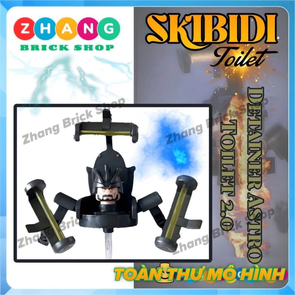 Mô hình nhân vật Skibidi Toilet quà tặng trang trí sinh nhật Detainer Astro Toilet 2.0 K2184 KDL825 