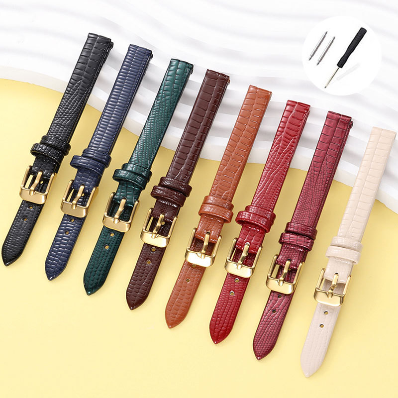 Dây đeo đồng hồ bằng da PU mềm siêu mỏng Dây đeo đồng hồ đa năng cho Lola Rose Square Green Women La