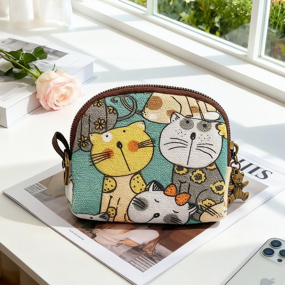 Bán Tốt Chìa Khóa Hoạt Hình Dễ Thương Canvas Ví Đựng Tiền Xu Túi Đựng Tiền Xu Nam Thẻ Đựng Tiền Xu V